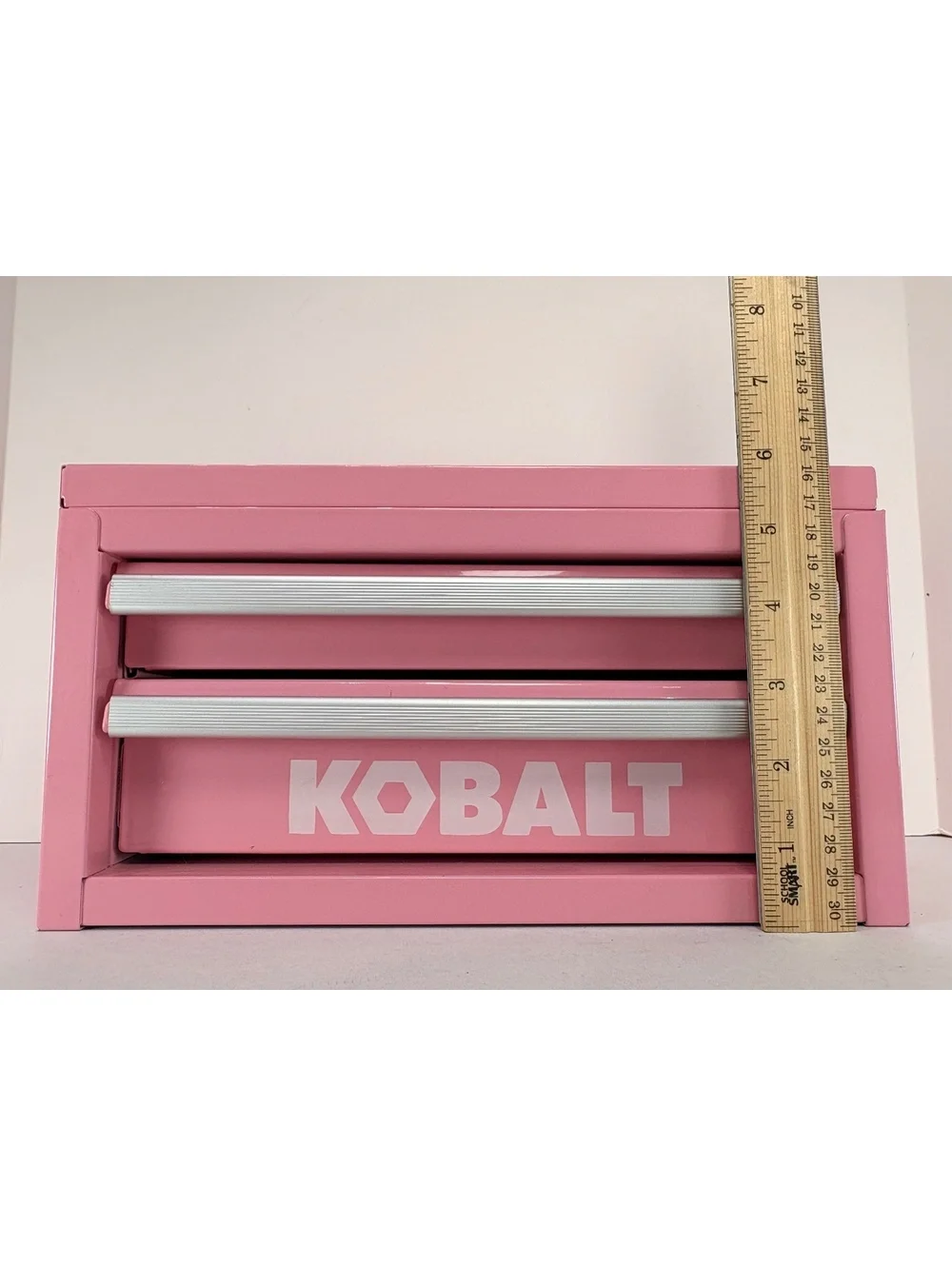 Kobalt Mini Steel Tool Box Pink 2 Drawer Small Metal Storage Craft Jewelry